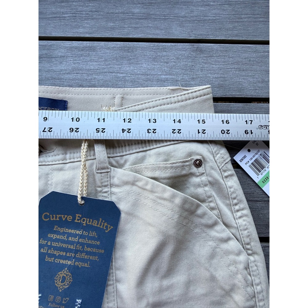 Democracy "Ab"solution High Rise Utility Tapered Leg cropped Pants sz 8 wm tan - Picture 5 of 6